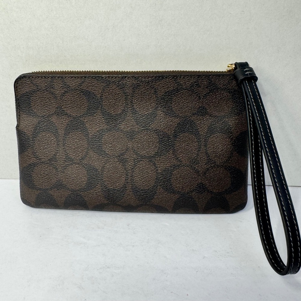 Coach Signature Canvas Brown Wristlet Pouch Wallet Clutch #G2491-CS438 July 2012 - Picture 2 of 8